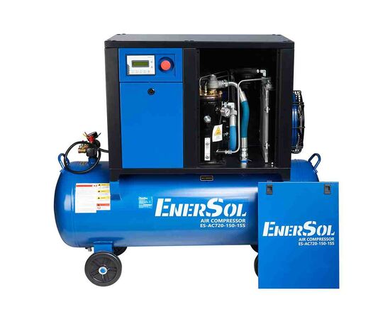 Компрессор Enersol винтовой ES-AC720-150-1SS, 720 л/мин, 4 кВт, 127.0 кг (ES-AC720-150-1SS), изображение 2 Компрессор Enersol винтовой ES-AC720-150-1SS, 720 л/мин, 4 кВт, 127.0 кг (ES-AC720-150-1SS), изображение 2
