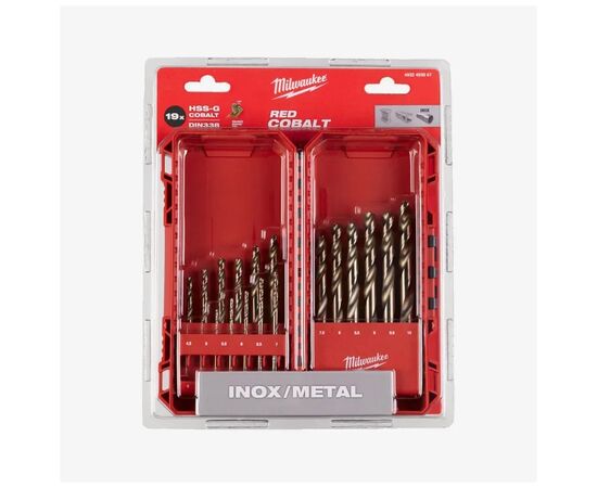 Набор сверл Milwaukee по металлу HSS-Co DIN338, 19шт (4932493867), изображение 2