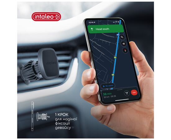 Универсальный автодержатель Intaleo CM05GG 6xN52 Black (1283126576003), изображение 6 Универсальный автодержатель Intaleo CM05GG 6xN52 Black (1283126576003), изображение 6