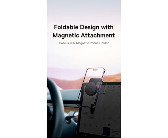 Универсальный автодержатель Baseus C02 Magnetic Phone Holder Cluster Black (SUCC000201), изображение 9 Универсальный автодержатель Baseus C02 Magnetic Phone Holder Cluster Black (SUCC000201), изображение 9