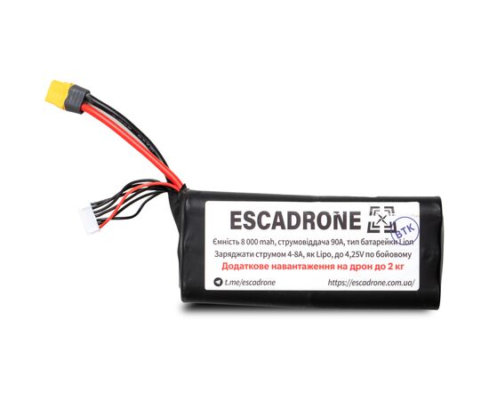 Аккумулятор для дрона EVE 6s2p 40p 8000mAh XT60 з балансиром (EVE-8000)