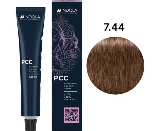 Краска для волос Indola Permanent Caring Color 7.44 – Средний интенсивный блонд медный (4045787932188), изображение 2 Краска для волос Indola Permanent Caring Color 7.44 – Средний интенсивный блонд медный (4045787932188), изображение 2
