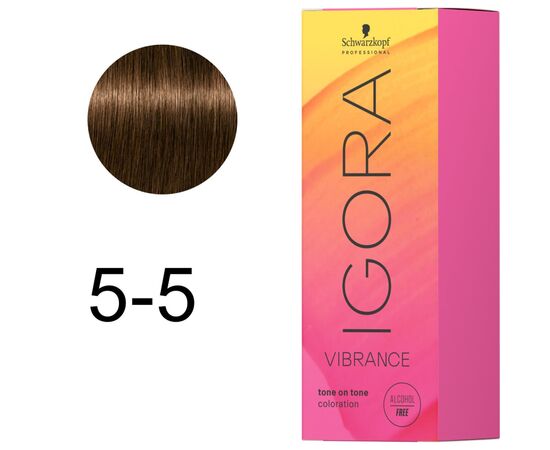 Фарба для волосся Schwarzkopf Professional Igora Vibrance 5-5 Світло-коричневе золото (7702045685381), зображення 2 Фарба для волосся Schwarzkopf Professional Igora Vibrance 5-5 Світло-коричневе золото (7702045685381), зображення 2