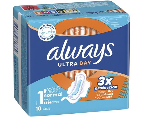 Гигиенические прокладки Always Ultra Day Normal (Размер 1) 10 шт. (8700216861120), изображение 2