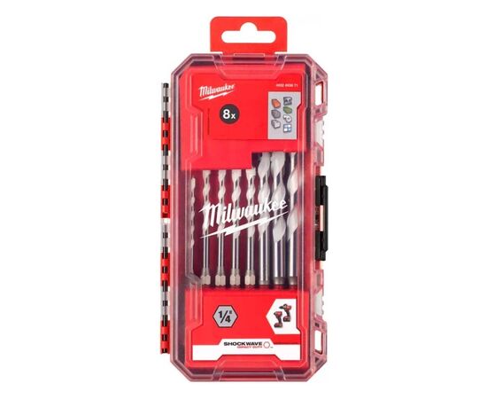 Набор сверл Milwaukee универсальных ShW HEX №2, 8шт (4932493871), изображение 2 Набор сверл Milwaukee универсальных ShW HEX №2, 8шт (4932493871), изображение 2