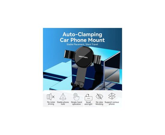 Універсальний автотримач Vention 4.7-7.2" Car Phone Mount With Duckbill Clip Black (KCGB0), зображення 3 Універсальний автотримач Vention 4.7-7.2" Car Phone Mount With Duckbill Clip Black (KCGB0), зображення 3