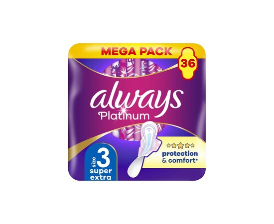 Гігієнічні прокладки Always Platinum Super Extra Розмір 3 36 шт. (8700216784559) Гігієнічні прокладки Always Platinum Super Extra Розмір 3 36 шт. (8700216784559)
