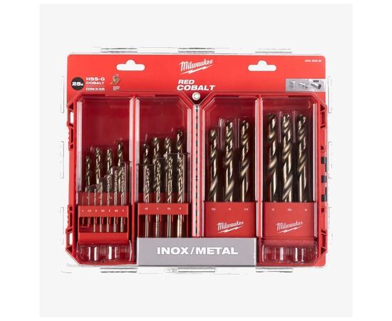 Набор сверл Milwaukee по металлу HSS-Co DIN338, 25шт (4932493868), изображение 2