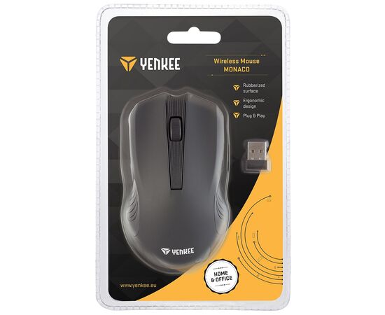 Мышка YENKEE YMS 2015BK Monaco Wireless Black (45010824), изображение 6 Мышка YENKEE YMS 2015BK Monaco Wireless Black (45010824), изображение 6