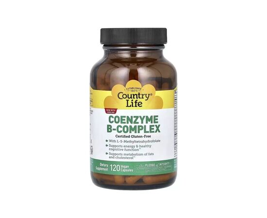 Витаминно-минеральный комплекс Country Life Комплекс витаминов группы В, Coenzyme B-Complex, 120 вегетарианс (CLF-06419)