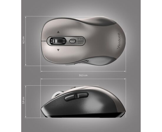 Мышка YENKEE YMS 2010SR Gyro Wireless/Bluetooth Graphite (45025341), изображение 10 Мышка YENKEE YMS 2010SR Gyro Wireless/Bluetooth Graphite (45025341), изображение 10