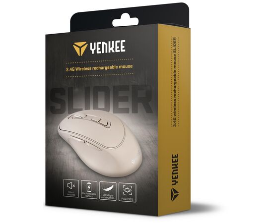 Мышка YENKEE YMS 2080BG Slider Wireless Beige (45019321), изображение 9 Мышка YENKEE YMS 2080BG Slider Wireless Beige (45019321), изображение 9