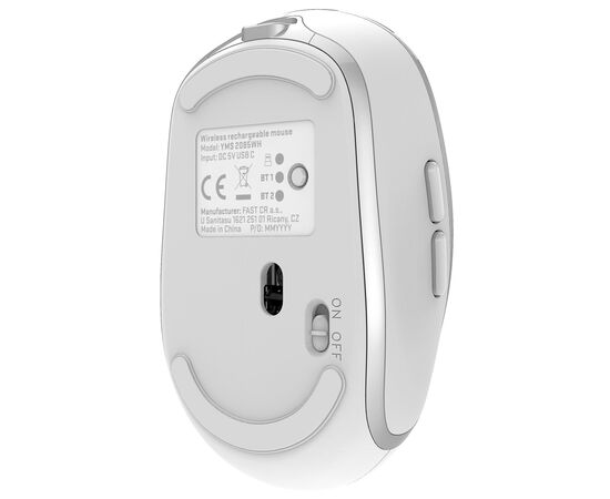 Мышка YENKEE YMS 2085WE Noble Wireless/Bluetooth White (45019715), изображение 7 Мышка YENKEE YMS 2085WE Noble Wireless/Bluetooth White (45019715), изображение 7