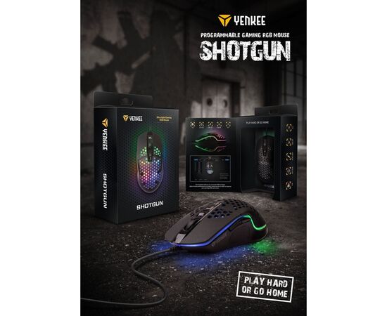 Мышка YENKEE YMS 3030BK Shotgun USB Black (45015501), изображение 5 Мышка YENKEE YMS 3030BK Shotgun USB Black (45015501), изображение 5