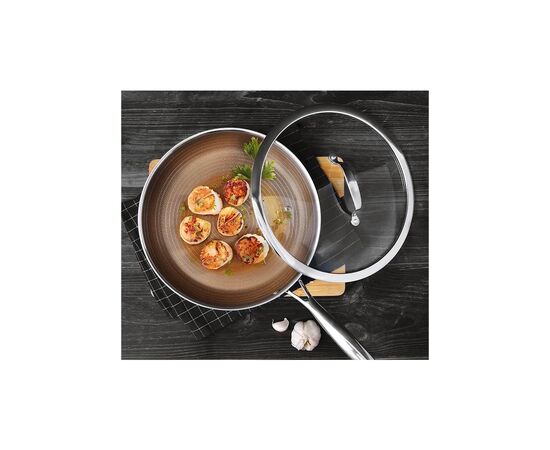 Сковорода MasterPro Giro-gold(US), з кришкою 30 см (MPUS10162-STSMS), изображение 4 Сковорода MasterPro Giro-gold(US), з кришкою 30 см (MPUS10162-STSMS), изображение 4