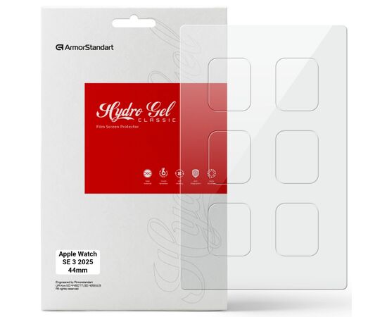 Пленка защитная Armorstandart hydrogel Apple Watch SE 3 2025 44mm 6 pcs (ARM88736)