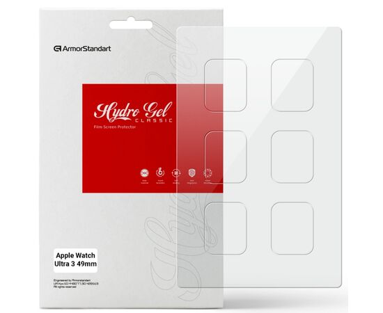 Пленка защитная Armorstandart hydrogel Apple Watch Ultra 3 49mm 6 pcs (ARM88737)