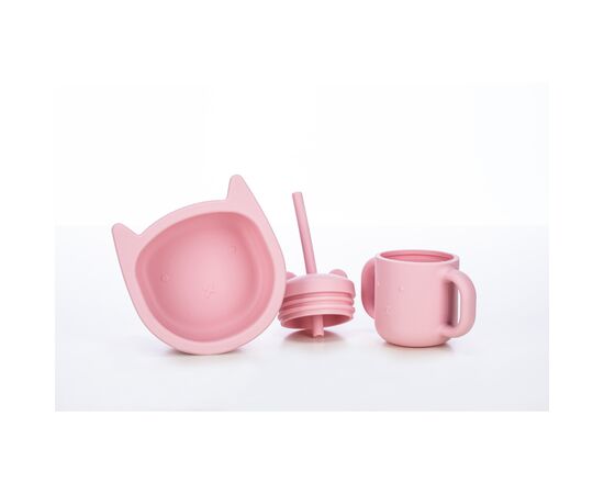 Тарелка детская FreeON Kitty, силіконова pink (46330), изображение 3 Тарелка детская FreeON Kitty, силіконова pink (46330), изображение 3