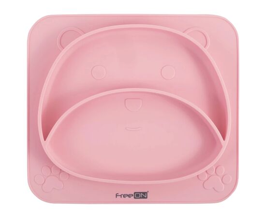 Тарелка детская FreeON Bear, силіконова, pink (39692) Тарелка детская FreeON Bear, силіконова, pink (39692)