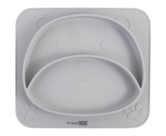 Тарелка детская FreeON Bear,силіконова, grey (39678) Тарелка детская FreeON Bear,силіконова, grey (39678)