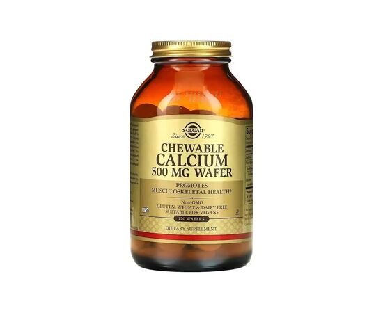 Минералы Solgar Кальций, 500 мг, Chewable Calcium, 120 жевательных таблеток (SOL-00410) Минералы Solgar Кальций, 500 мг, Chewable Calcium, 120 жевательных таблеток (SOL-00410)