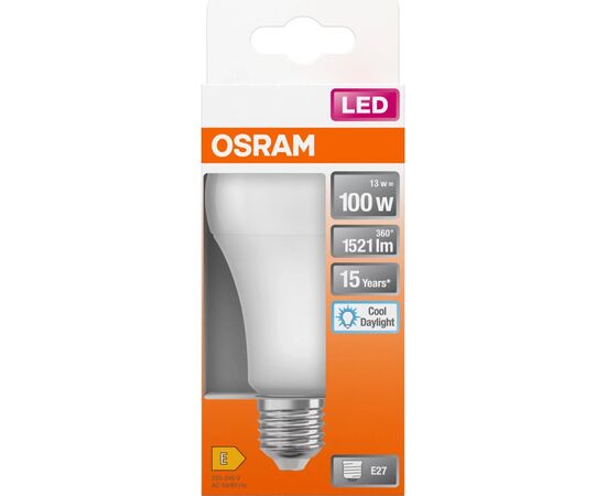 Лампочка Osram CL A100 13W/865 230V FR E27 (4058075304277), изображение 4 Лампочка Osram CL A100 13W/865 230V FR E27 (4058075304277), изображение 4