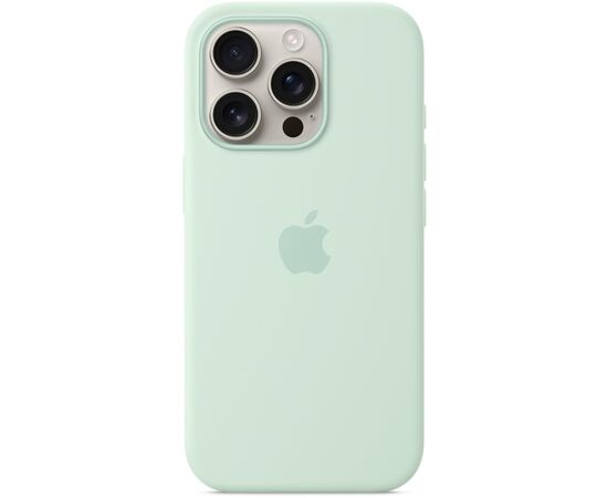 Чехол для мобильного телефона Apple iPhone 16 Pro Silicone with MagSafe - Aquamarine Model A3315 (MDG04ZM/A), изображение 4 Чехол для мобильного телефона Apple iPhone 16 Pro Silicone with MagSafe - Aquamarine Model A3315 (MDG04ZM/A), изображение 4
