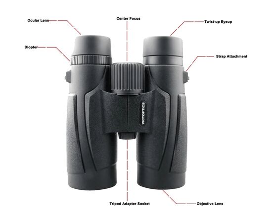 Бинокль Vector Optics Victoptics 8x42 Roof (BOSL01), изображение 6 Бинокль Vector Optics Victoptics 8x42 Roof (BOSL01), изображение 6
