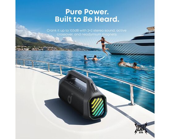 Акустическая система Anker SoundСore Boom 2 Pro Black (A3134A11), изображение 5 Акустическая система Anker SoundСore Boom 2 Pro Black (A3134A11), изображение 5