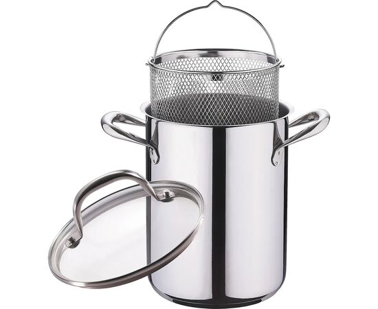 Кастрюля Bergner Gourmet, для пасти з кришкою 4,2 л (BG-6379), изображение 2 Кастрюля Bergner Gourmet, для пасти з кришкою 4,2 л (BG-6379), изображение 2