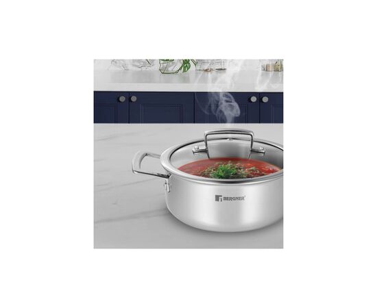 Кастрюля Bergner Steelblue, з кришкою 20 см (BG-33221-BL), изображение 2 Кастрюля Bergner Steelblue, з кришкою 20 см (BG-33221-BL), изображение 2