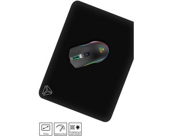 Коврик для мышки YENKEE YPM 35 Speed Top M Black (45015887), изображение 6 Коврик для мышки YENKEE YPM 35 Speed Top M Black (45015887), изображение 6