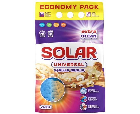 Стиральный порошок Solar Household Universal Vanilla Orchid 2.4 кг (4820269930315) Стиральный порошок Solar Household Universal Vanilla Orchid 2.4 кг (4820269930315)