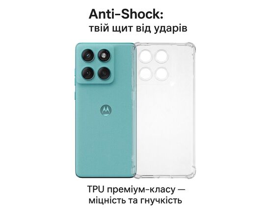 Чехол для мобильного телефона BeCover Anti-Shock Motorola Edge 60 Fusion Clear (713805), изображение 2