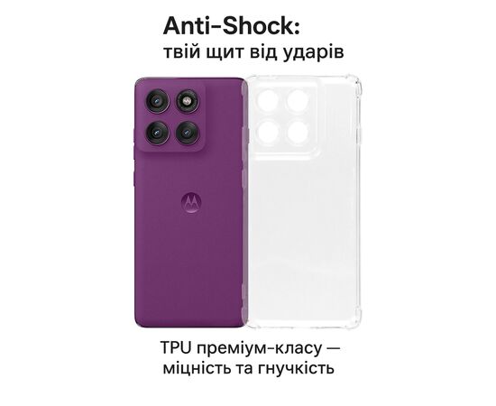 Чехол для мобильного телефона BeCover Anti-Shock Motorola Edge 60 Pro Clear (713806), изображение 2