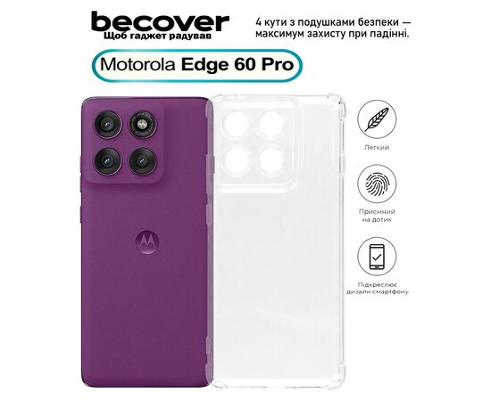 Чехол для мобильного телефона BeCover Anti-Shock Motorola Edge 60 Pro Clear (713806)