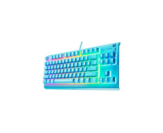 Клавіатура SteelSeries Apex 3 TKL USB UA Aqua (64933), зображення 2 Клавіатура SteelSeries Apex 3 TKL USB UA Aqua (64933), зображення 2
