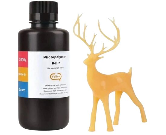 Фотополімерна смола ELEGOO Resin, ABS-like 1кг, yellow (50.103.0103) Фотополімерна смола ELEGOO Resin, ABS-like 1кг, yellow (50.103.0103)