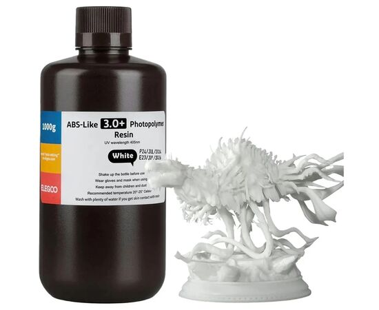 Фотополімерна смола ELEGOO Resin, ABS-like 3.0 plus 1кг, white (50.103.0242) Фотополімерна смола ELEGOO Resin, ABS-like 3.0 plus 1кг, white (50.103.0242)