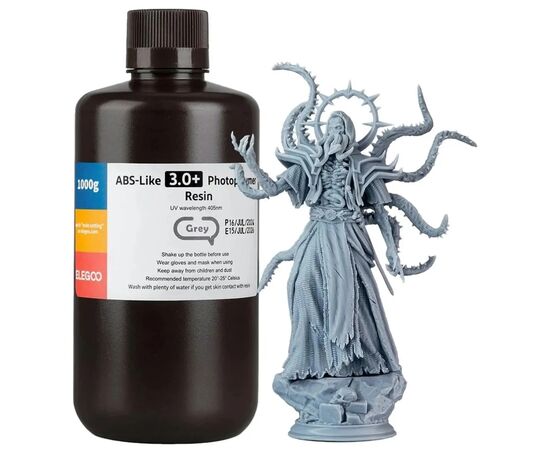 Фотополімерна смола ELEGOO Resin, ABS-like 3.0 plus 1кг, grey (50.103.0215) Фотополімерна смола ELEGOO Resin, ABS-like 3.0 plus 1кг, grey (50.103.0215)