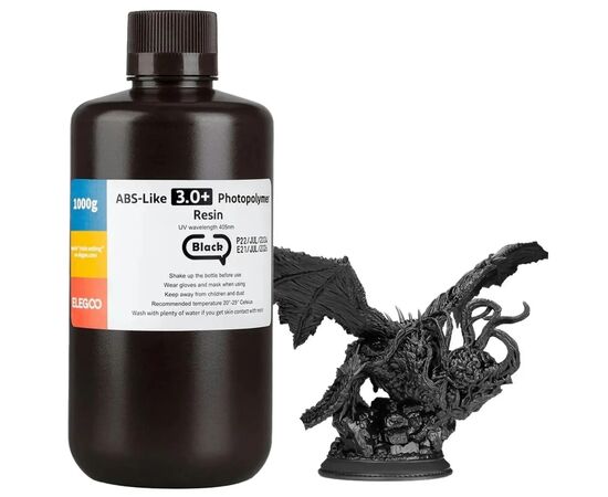 Фотополімерна смола ELEGOO Resin, ABS-like 3.0 plus 1кг, black (50.103.0218) Фотополімерна смола ELEGOO Resin, ABS-like 3.0 plus 1кг, black (50.103.0218)
