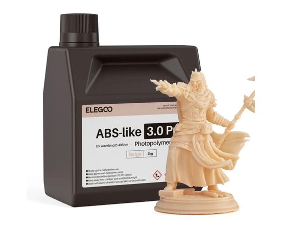 Фотополімерна смола ELEGOO Resin, ABS-like 3.0 pro 2кг, beige (50.103.0249) Фотополімерна смола ELEGOO Resin, ABS-like 3.0 pro 2кг, beige (50.103.0249)