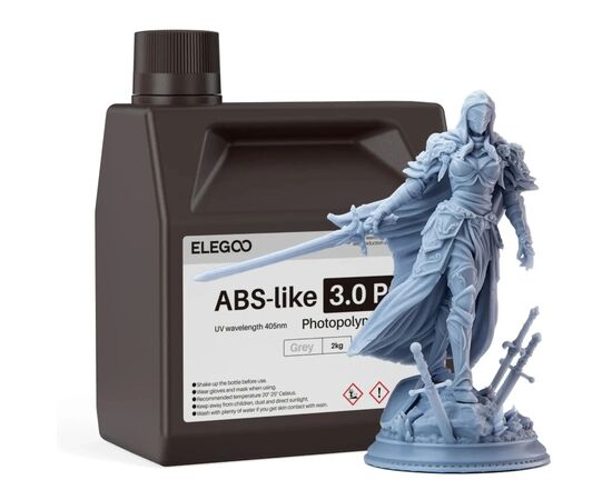 Фотополімерна смола ELEGOO Resin, ABS-like 3.0 pro 2кг, grey (50.103.0231) Фотополімерна смола ELEGOO Resin, ABS-like 3.0 pro 2кг, grey (50.103.0231)