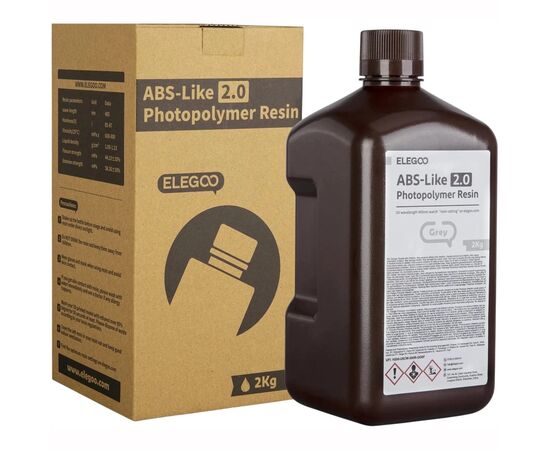 Фотополімерна смола ELEGOO Resin, Standard 2кг, grey (50.103.0273), зображення 3 Фотополімерна смола ELEGOO Resin, Standard 2кг, grey (50.103.0273), зображення 3