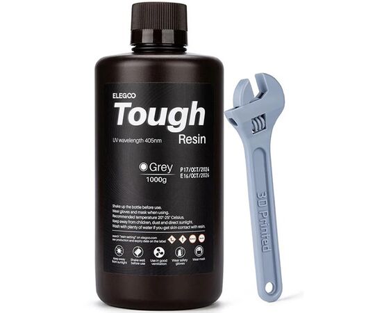 Фотополімерна смола ELEGOO Resin Tough grey 1кг (50.103.0274) Фотополімерна смола ELEGOO Resin Tough grey 1кг (50.103.0274)