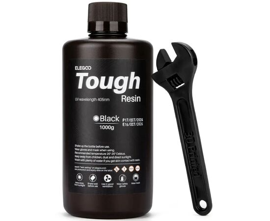 Фотополімерна смола ELEGOO Resin Tough black 1кг (50.103.0271) Фотополімерна смола ELEGOO Resin Tough black 1кг (50.103.0271)