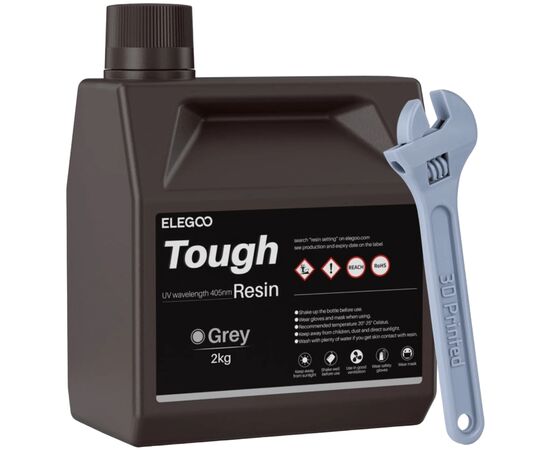 Фотополімерна смола ELEGOO Resin Tough grey 2кг (50.103.0275) Фотополімерна смола ELEGOO Resin Tough grey 2кг (50.103.0275)