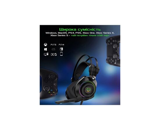 Наушники Vertux Bogota 7.1 USB Black (bogota.black), изображение 5 Наушники Vertux Bogota 7.1 USB Black (bogota.black), изображение 5