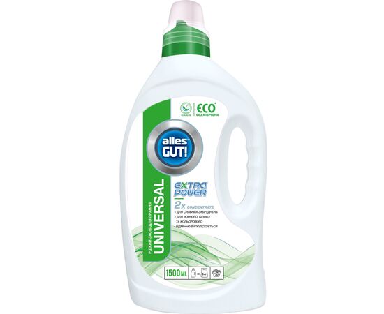 Гель для стирки Alles GUT! Eco Universal Extra Power 1.5 л (4820189880462) Гель для стирки Alles GUT! Eco Universal Extra Power 1.5 л (4820189880462)