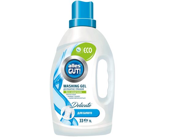Гель для стирки Alles GUT! Eco Для белых тканей 1 л (4823051467204) Гель для стирки Alles GUT! Eco Для белых тканей 1 л (4823051467204)